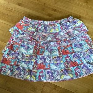 My little pony skort. Size 10 girls. Skirt w 3 layered look w built in short.